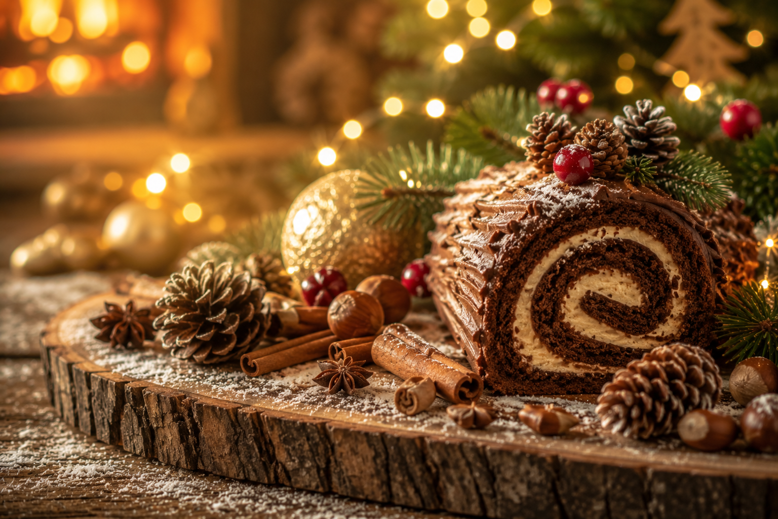 fondant parfumé bûche de noël