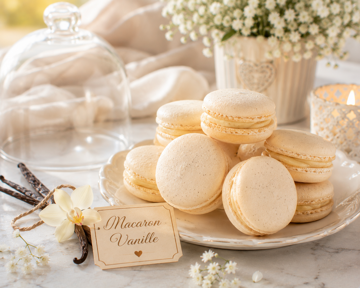 fondant parfumé macaron vanille